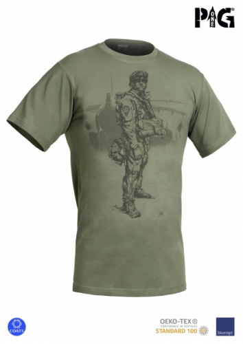 P1G-TAC ФУТБОЛКА PARATROOPER OLIVE DRAB UA281-29891-OD-PR