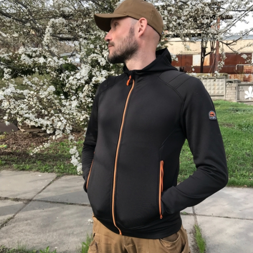 M-TAC КОФТА SPIDER MICROFLEECE HOODIE BLACK