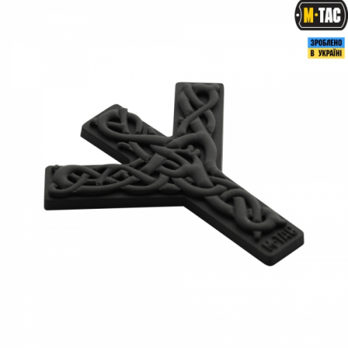 M-TAC НАШИВКА РУНА АЛЬГИЗ 3D ПВХ ЧЕРНАЯ