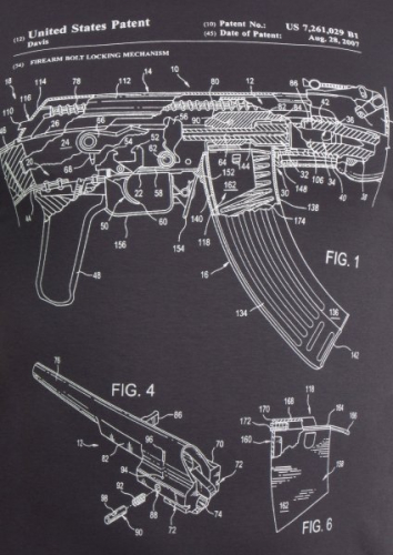 P1G-TAC ФУТБОЛКА AK-47 RIFLE LEGEND NIGHTGLOW SERIES GRAPHITE UA281-29891-AK-GT-NG