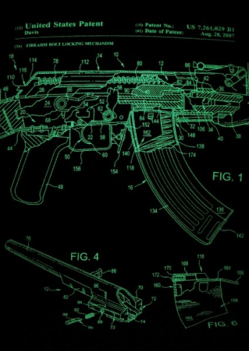 P1G-TAC ФУТБОЛКА AK-47 RIFLE LEGEND NIGHTGLOW SERIES GRAPHITE UA281-29891-AK-GT-NG