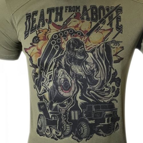 KRAMATAN TACTICAL DESIGN ФУТБОЛКА DEATH FROM ABOVE COOLMAX OLIVE