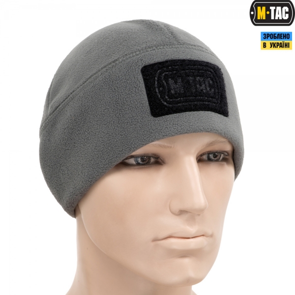 M-TAC ШАПКА WATCH CAP ФЛИС/СЕТКА С ЛОГОТИПОМ WINDBLOCK 380 GREY