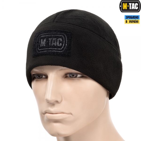 M-TAC ШАПКА WATCH CAP ФЛИС/СЕТКА С ЛОГОТИПОМ WINDBLOCK 380 BLACK