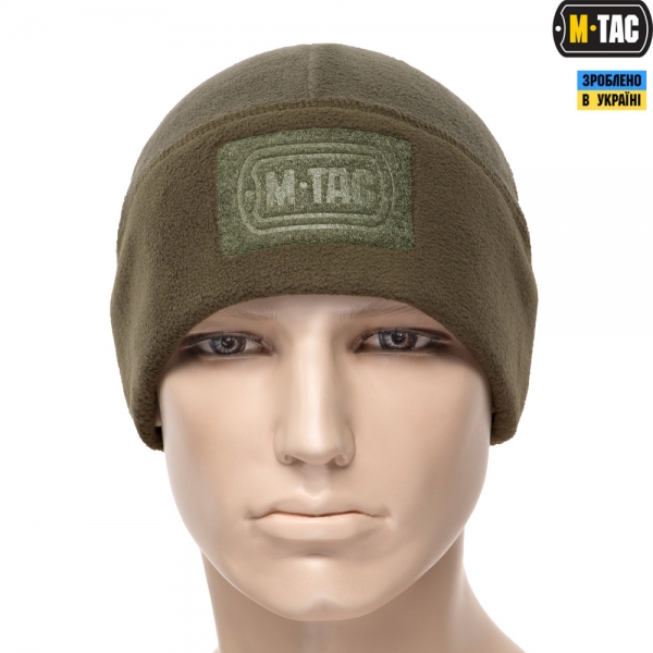 M-TAC ШАПКА WATCH CAP ФЛИС/СЕТКА С ЛОГОТИПОМ WINDBLOCK 380 OLIVE