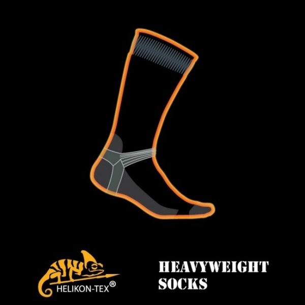 HELIKON-TEX ШКАРПЕТКИ HEAVYWEIGHT BLACK H3520-01