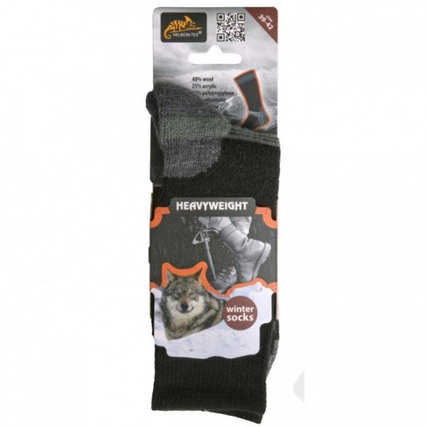 HELIKON-TEX ШКАРПЕТКИ HEAVYWEIGHT BLACK H3520-01