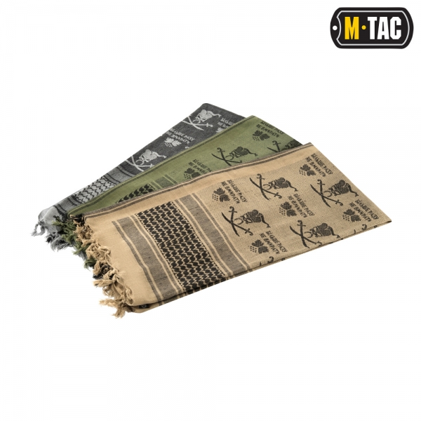 M-TAC ШАРФ ШЕМАГ БІЛЬШЕ РАЗУ НЕ ВМИРАТИ OLIVE/BLACK