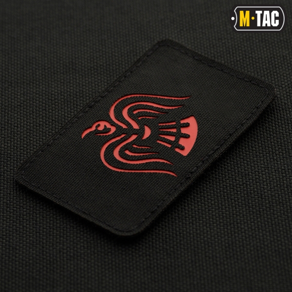 M-TAC НАШИВКА ЗНАМЯ ВОРОНА LASER CUT RED/BLACK