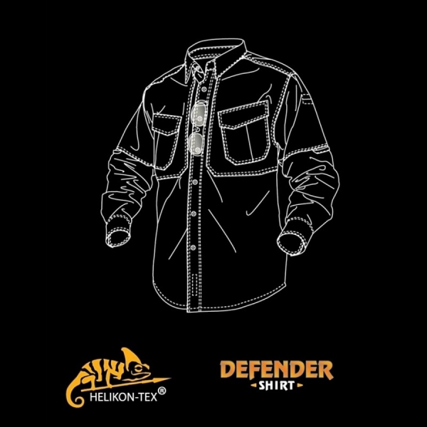 HELIKON-TEX СОРОЧКА DEFENDER ДОВГИЙ РУКАВ BLACK H3548-01