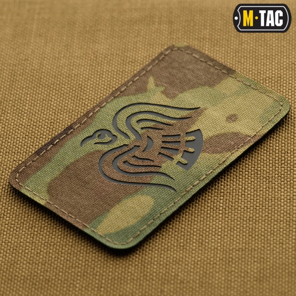 M-TAC НАШИВКА ЗНАМЯ ВОРОНА LASER CUT BLACK/MULTICAM