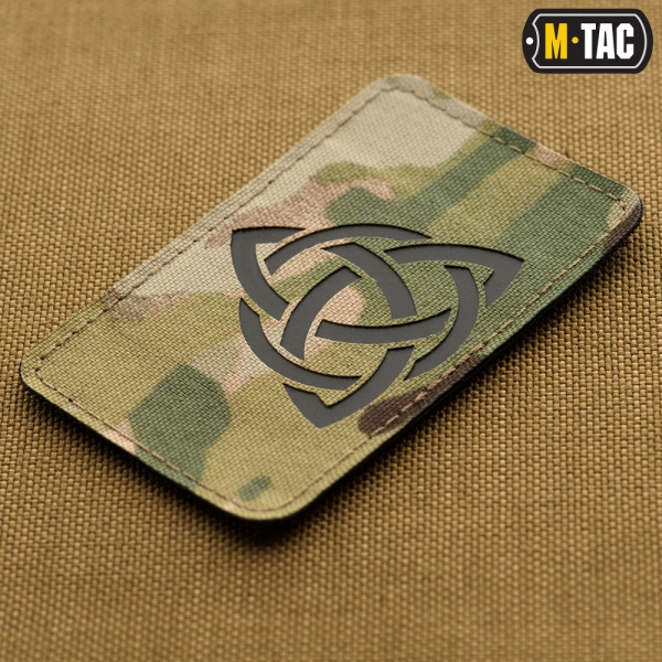 M-TAC НАШИВКА ТРИКВЕТР LASER CUT BLACK/MULTICAM