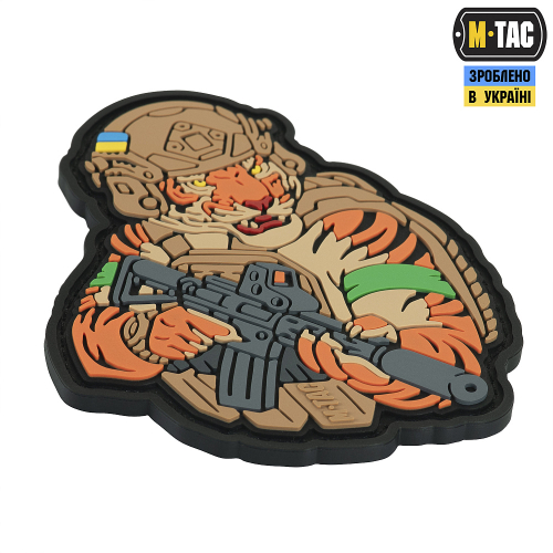 M-TAC НАШИВКА ТИГР ЗЕЛЕНИЙ СКОТЧ PVC COYOT