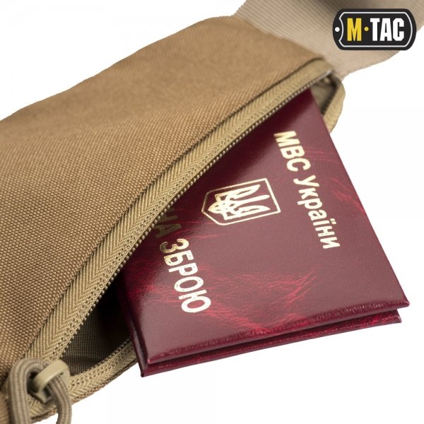 M-TAC СУМКА-КОБУРА ПЛЕЧОВА З ЛИПУЧКОЮ COYOTE