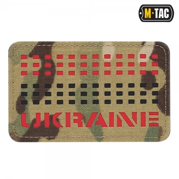 M-TAC НАШИВКА UKRAINE LASER CUT RED/BLACK/MULTICAM