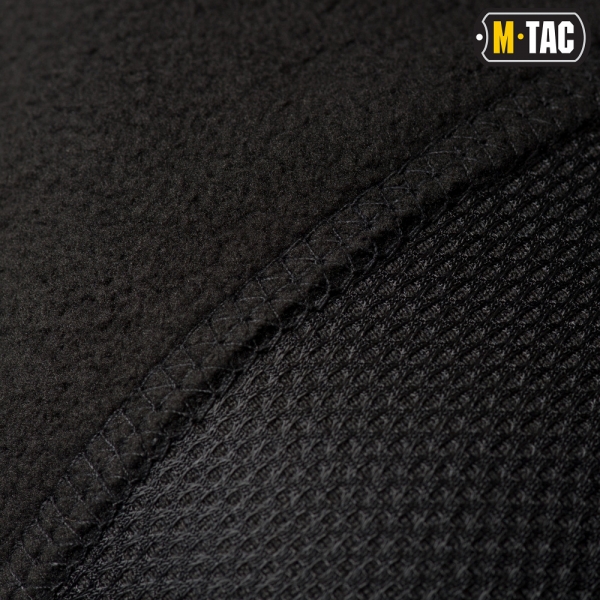 M-TAC ШАПКА WATCH CAP ФЛИС/СЕТКА С ЛОГОТИПОМ WINDBLOCK 380 BLACK
