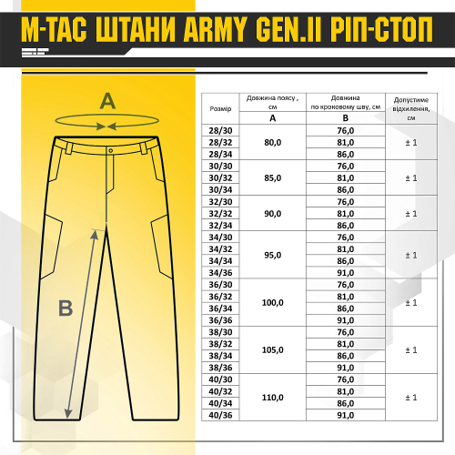 M-TAC ШТАНИ ARMY GEN.II РІП-СТОП MM14