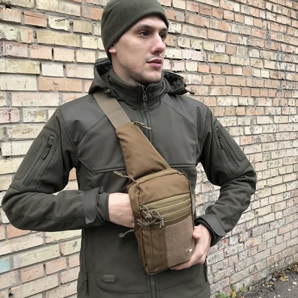 M-TAC СУМКА-КОБУРА ПЛЕЧОВА З ЛИПУЧКОЮ COYOTE