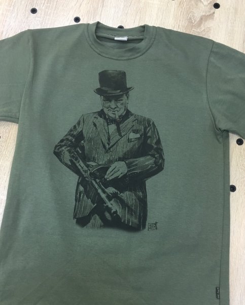 P1G-TAC ФУТБОЛКА ВIНСТОН ЧЕРЧIЛЬ OLIVE DRAB UA281-29891-OD-WC