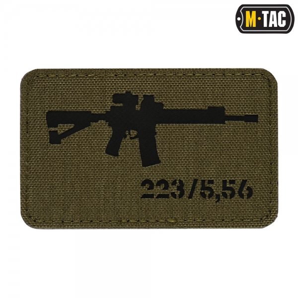 M-TAC НАШИВКА AR-15 223/5,56 LASER CUT RANGER GREEN/BLACK