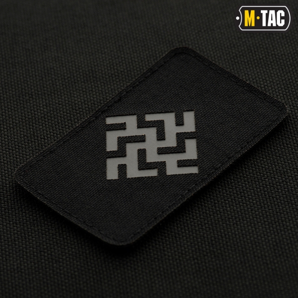 M-TAC НАШИВКА ЦВЕТОК ПАПОРОТНИКА LASER CUT GREY/BLACK