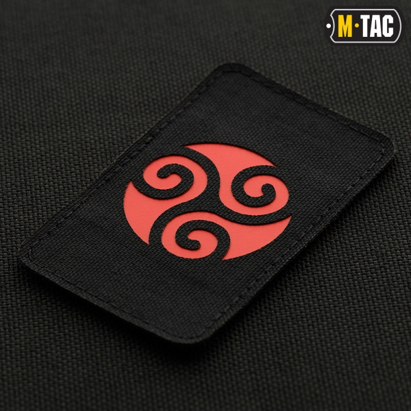 M-TAC НАШИВКА ТРИСКЕЛИОН LASER CUT RED/BLACK