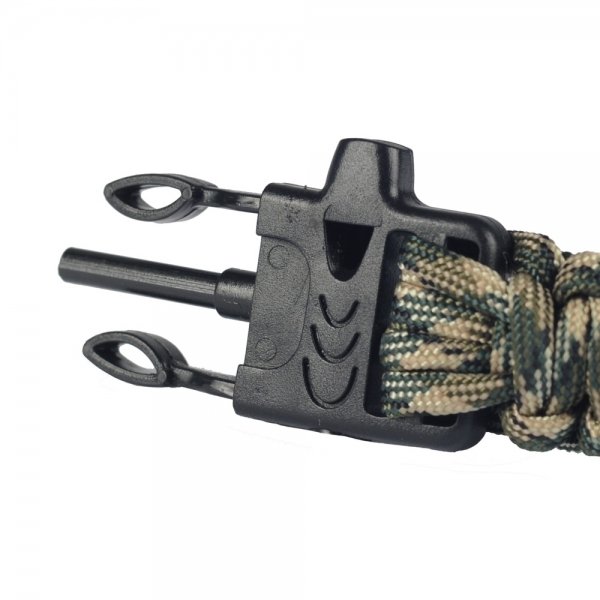 M-TAC БРАСЛЕТ ПАРАКОРД С ИСКРОВЫСЕКАТЕЛЕМ И СВИСТКОМ OLIVE/TAN