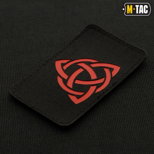 M-TAC НАШИВКА ТРИКВЕТР LASER CUT RED/BLACK