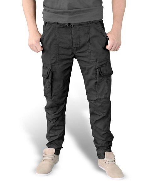 SURPLUS БРЮКИ AIRBORNE TROUSERS SLIMMY BLACK 05-3603-63