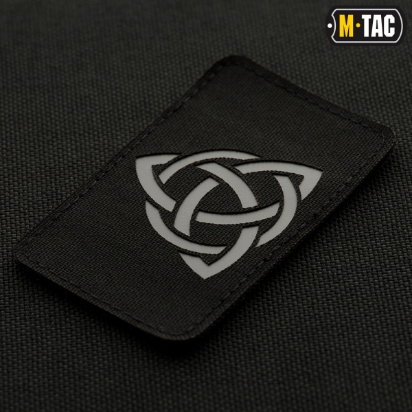 M-TAC НАШИВКА ТРИКВЕТР LASER CUT GREY/BLACK