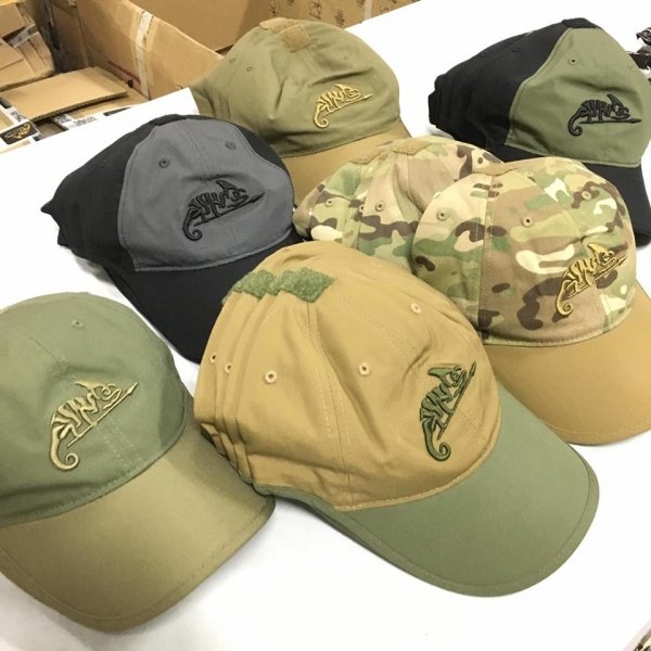 HELIKON-TEX БЕЙСБОЛКА LOGO CAP POLYCOTTON RIPSTOP COYOTE/OLIVE GREEN H7112-1102