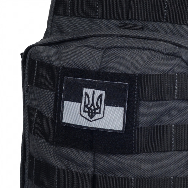 M-TAC НАШИВКА ФЛАГ УКРАИНЫ С ГЕРБОМ СЕРЫЙ