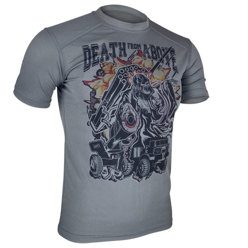 KRAMATAN TACTICAL DESIGN ФУТБОЛКА DEATH FROM ABOVE COOLMAX GREY