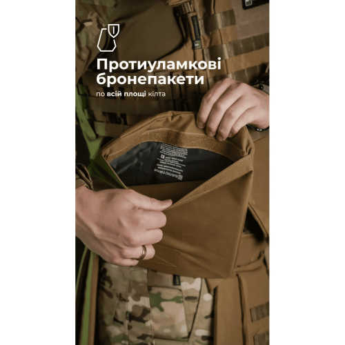 БАЛІСТИКА ТАКТИЧЕСКИЙ КИЛТ ФОЛД 1 КЛАСС ЗАЩИТЫ COYOTE 11025080101