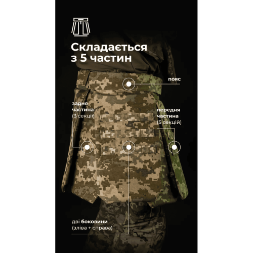 БАЛІСТИКА ТАКТИЧЕСКИЙ КИЛТ ФОЛД 1 КЛАСС ЗАЩИТЫ MM14 11025080701
