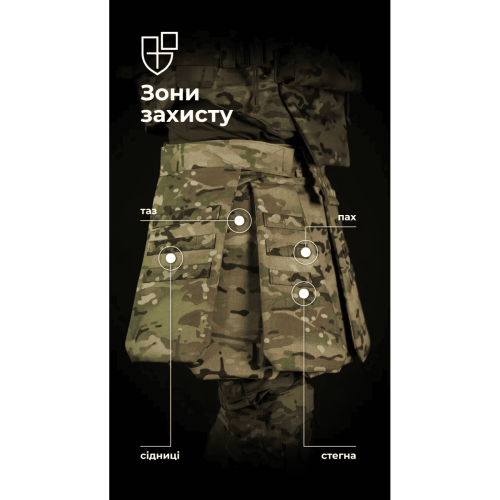 БАЛІСТИКА ТАКТИЧЕСКИЙ КИЛТ ФОЛД 1 КЛАСС ЗАЩИТЫ MULTICAM® 11025080801