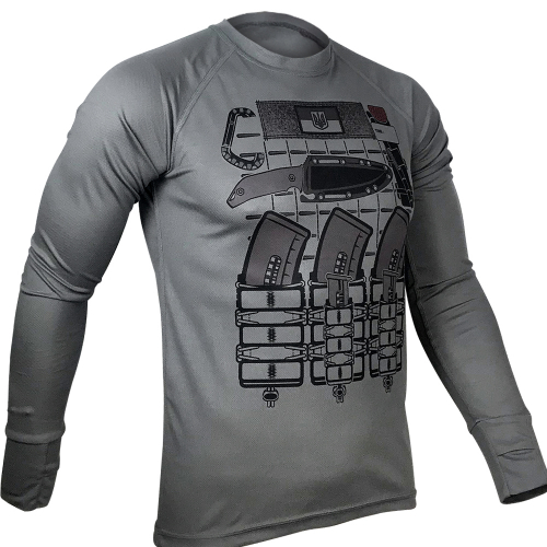KRAMATAN TACTICAL DESIGN ЛОНГСЛІВ БРОНИК COOLMAX GREY
