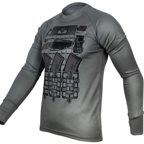 KRAMATAN TACTICAL DESIGN ЛОНГСЛІВ БРОНИК COOLMAX GREY