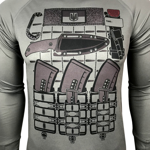 KRAMATAN TACTICAL DESIGN ЛОНГСЛІВ БРОНИК COOLMAX GREY