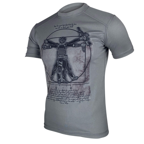 KRAMATAN TACTICAL DESIGN ФУТБОЛКА DA VINCI – SOLDIER COOLMAX GREY
