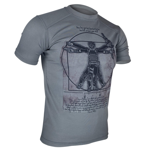 KRAMATAN TACTICAL DESIGN ФУТБОЛКА DA VINCI – SOLDIER COOLMAX GREY
