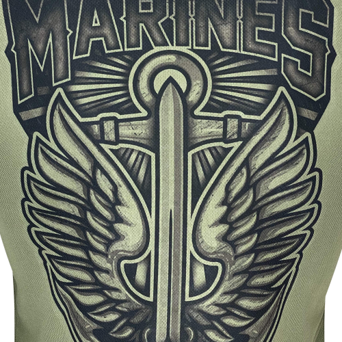KRAMATAN TACTICAL DESIGN ФУТБОЛКА MARINES COOLMAX OLIVE