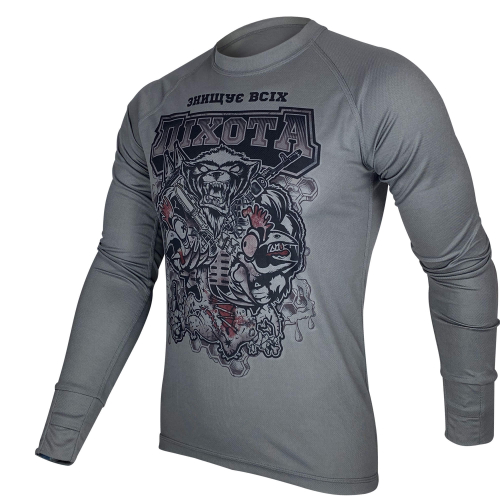 KRAMATAN TACTICAL DESIGN ЛОНГСЛІВ МЕДОЇД COOLMAX GREY