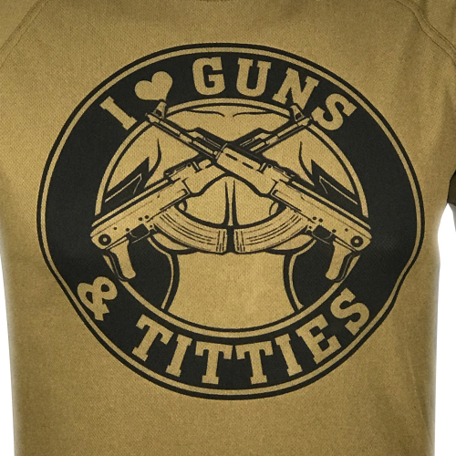 KRAMATAN TACTICAL DESIGN ЛОНГСЛІВ I LOVE GUNS & TITTIES COOLMAX COYOTE