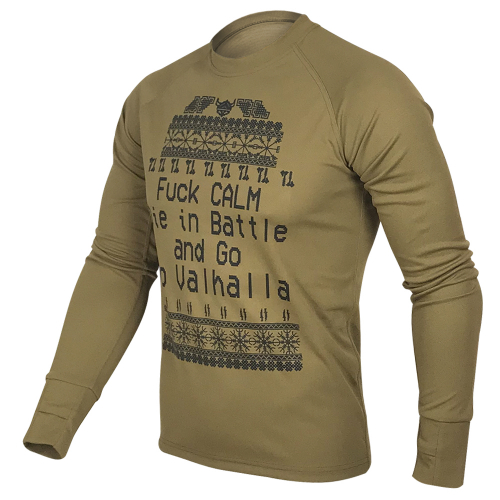 KRAMATAN TACTICAL DESIGN ЛОНГСЛІВ FUCK CALM COOLMAX COYOTE