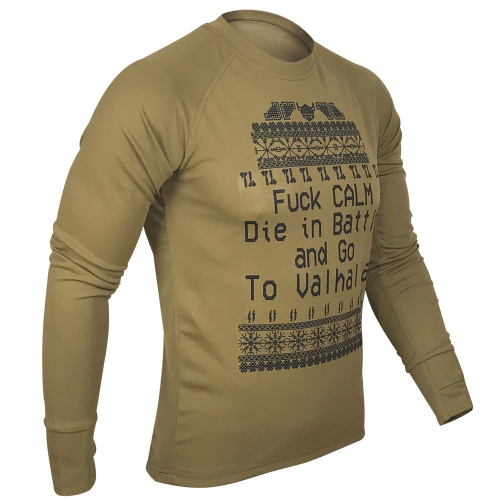 KRAMATAN TACTICAL DESIGN ЛОНГСЛІВ FUCK CALM COOLMAX COYOTE