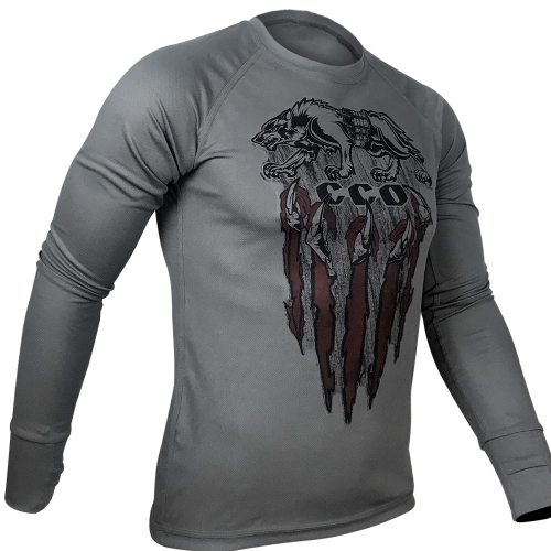 KRAMATAN TACTICAL DESIGN ЛОНГСЛІВ ССО ВОВКУЛАКА COOLMAX GREY