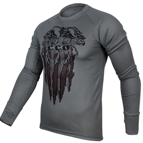 KRAMATAN TACTICAL DESIGN ЛОНГСЛІВ ССО ВОВКУЛАКА COOLMAX GREY