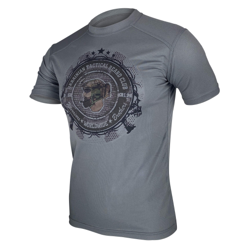 KRAMATAN TACTICAL DESIGN ФУТБОЛКА UKRAINIAN TACTICAL BEARD CLUB COOLMAX GREY