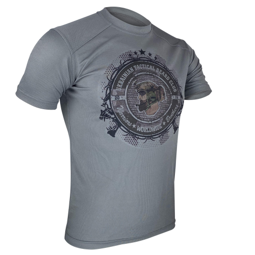 KRAMATAN TACTICAL DESIGN ФУТБОЛКА UKRAINIAN TACTICAL BEARD CLUB COOLMAX GREY